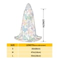 thumbnail image 2 of Honeii Colorful Butterfly Print Poncho Cape, Cloak Coat, Snuggly Hooded Wearable Blanket, Hooded Cape For Teenagers,Halloween Costumes-Medium, 2 of 7