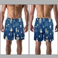 thumbnail image 3 of luoweisi Men's Beach Shorts Quick Dry Swim Trunks with Mesh Lining Candle L, 3 of 5