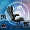 thumbnail image 3 of XF XINFENG PC Gaming Chair PU Leather, Office Chair with Lumbar Support Headrest, Flip up Arms, High Back Desk Chair  White, 3 of 7