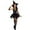 C Black, variant on Look！Costume party dresses for women Women Witch Long Sleeve Hooded Cosplay Performing Dress XL