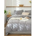 thumbnail image 3 of Pavish Export Cotton Duvet Cover In Gary And White Pom Pom Comforter Duvet Cover Set 2 Pillow Case Boho Bedding Set Breathable Grey Quilt Cover Full, 3 of 5