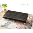 thumbnail image 4 of Hometrends Evie Black Faux-Leather Convertible Futon, 4 of 9