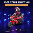 thumbnail image 4 of Cheelom Kids Motorcycle,12V Ride on Motorcycle Kids Toys, Children Electric Motorcycle with Hand Racing, PU Seat, Red, 4 of 10