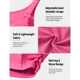 thumbnail image 3 of BALEAF Tankini Tops for Women High Neck Swim Top Modest Bathing Suit Top Long Tank Top for Swimming Pink 44, 3 of 7