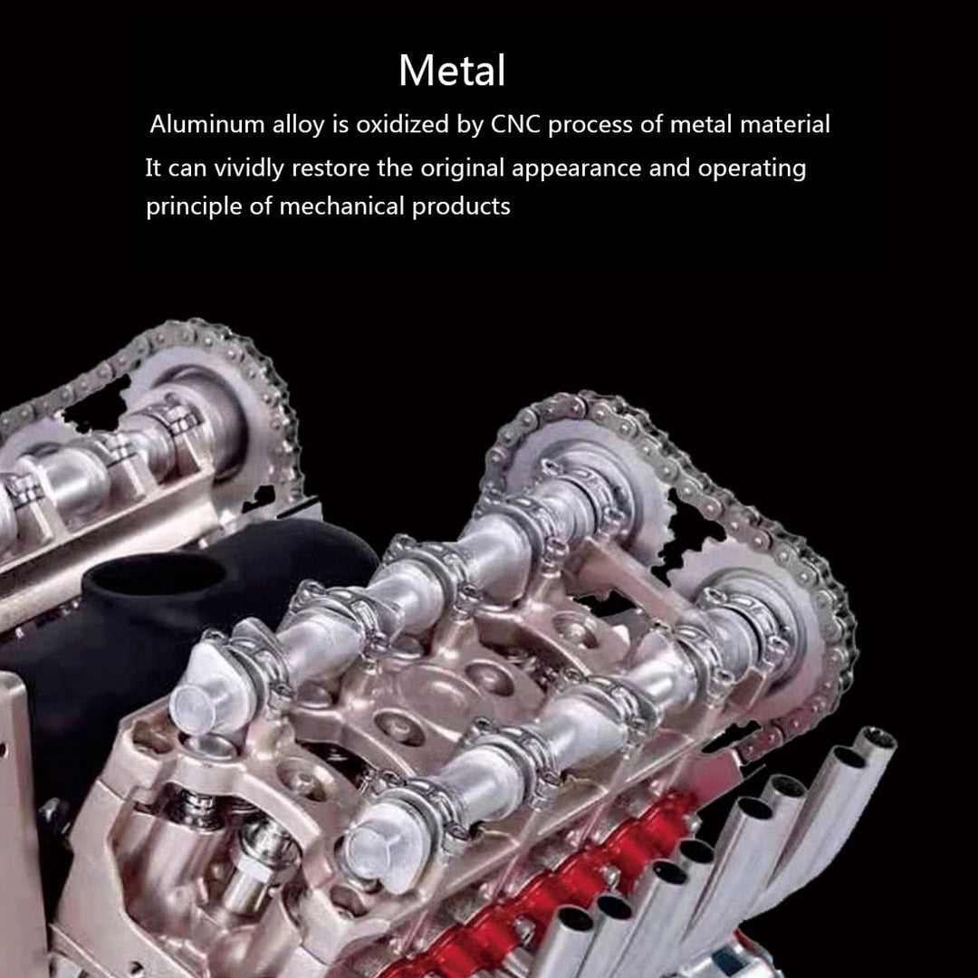 ENGINEKIT Teching 1:3 Metal V8 Car Engine Model Kit Mechanical DIY Assembly Recearch Educational Toy Adults Kids