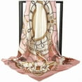 thumbnail image 4 of Farcauo Fashion Printed Bandana Square Neck Silk Scarf Pink Handbags Scarves Head Scarf for Women, 4 of 5