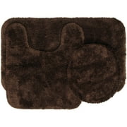 Mainstays Nylon 3 Piece Bath Rug Set, Costa Brown