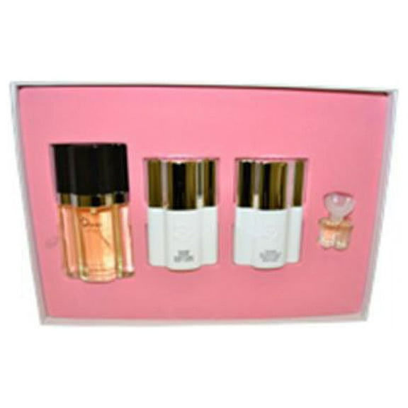 De La Renta for Women - 4 Pc Gift Set 1.6oz EDT Spray, 1.6oz Body Lotion, 1.6oz Body Bath, 4ml EDT Mini Splash