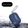thumbnail image 6 of Dteck Case for AirPods Pro Case with Metal Keychain, Water-Resistant AirPods 3 Case Front LED Visible Silicone Shockproof Cover Support AirPods Pro Case Wireless Charging, Deep Blue, 6 of 9