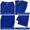 thumbnail image 3 of Scrubs for Women Set - Stretch Top & Cargo Pants with Multi Pocket for Nurse Royal Blue M, 3 of 7