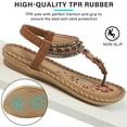 thumbnail image 7 of Ablanczoom Sandals Women: Women Flats Sandals for Dresses - Elastic Ankle Strap Flip Flops, 7 of 7