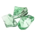 thumbnail image 1 of Uxcell Fire Glass for Fire Pit, 1.97"-3.15" High Luster Reflective Glass Rocks, Light Green, 1 of 5