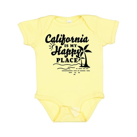 

Inktastic California is My Happy Place with Palm Trees Gift Baby Boy or Baby Girl Bodysuit