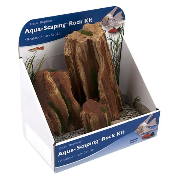 PennPlax RR3100 Natural Rock Red Formation Landscapes for Aquariums
