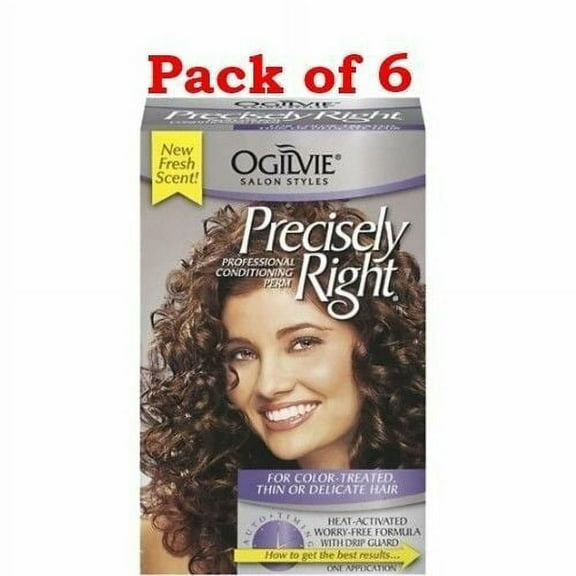Ogilvie Precisely Right Perm Color-Treated, Thin or Delicate Hair 1 ct Ea, 6-Pack