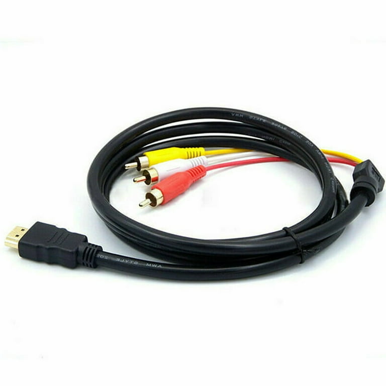 HD HDMI To AV RCA Red-White-Yellow Transmission Cables Connecting Player to  TV