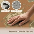 thumbnail image 6 of ODIKA 8'x10' Washable Area Rug Non-Slip Chair-Friendly Mat Beige Terracotta Geometric Floral Design Intricate with Classic Border Style for Dining Room, Large Office, Lounge, 6 of 7