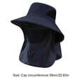 thumbnail image 2 of Sombrero Protección Solar Visera Cubo Máscara Facial Desmontable Ancha para El Verano, 2 of 9