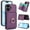 Dark Purple, variant on Wallet Case with Card Holder for iPhone 16 Plus, 360° Rotation Ring Kickstand Magnetic Clasp and Durable Shockproof Cover