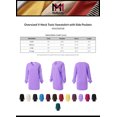 thumbnail image 2 of MixMatchy Women's Oversized V-Neck Tunic Sweatshirt with Side Pockets, 2 of 5