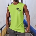 thumbnail image 2 of HCNTES Mens Active Quick Dry Tech Stretch Lightweight Sleeveless Muscle Shirt(Green,XXXL), 2 of 4