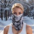thumbnail image 2 of Unique Bargains 1 Pc Neck Gaiter Ice Silk Camouflage Scarf Mask Bandana Light Gray, 2 of 5