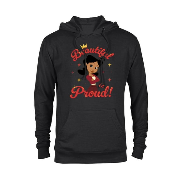 Disney The Proud Family Penny Proud Beautiful & Proud - Pullover Hoodie for Adults - Customized-Black
