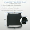 thumbnail image 6 of Core Products Sitback Rest Cushion Lumbar Support for Lower Back & Office Chair, Adjustable Strap Contoured Foam, Black - 13" x 14" x 5", 6 of 7