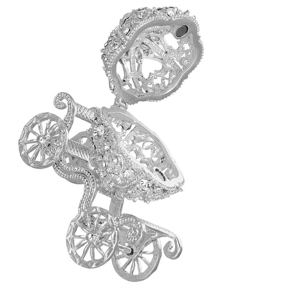 UPOUART Jeweled Trinket Box Carriage Jewelry Keepsake Storage Box for Room Decor