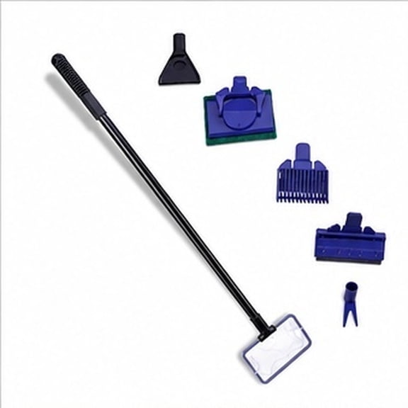 CRILSTYLEO 5 in 1 Fish Cleaning Tools Blue for Aquarium Cleaning Kit 1 Set