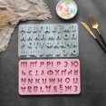 thumbnail image 4 of Silicone Chocolate Molds Russian Letters Shape Fondant Moulds Non-stick Silicone Candy Mould Kitchen Baking Accessoires, 4 of 4