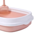 thumbnail image 4 of lionlar Anti ing Cat Litter Box with Surrounded Top Cover Tray Sand Box Detachable Pink Medium, 4 of 9