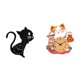 thumbnail image 1 of Reloj de pared con diseño de gato, silencioso, sin , acrílico, para dormitorio infantil, guardería, sala de juegos, ideal para regalar y decorar, 1 of 8