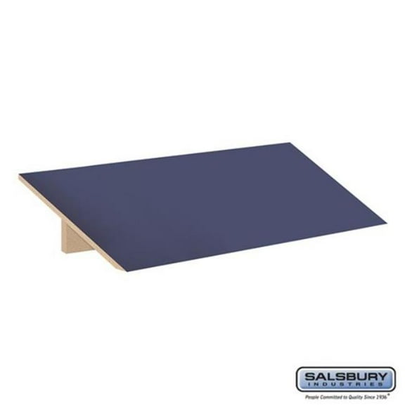 Salsbury Industries  Sloping Hood for Designer Wood Locker, Blue - 18 x 21 x 3 in.