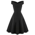 thumbnail image 3 of Stamzod Women's Cap Sleeve 1950S Retro Vintage Cocktail Swing Dresses with Pocket Party Evening Prom Gown Dresses for Women on Clearance Black-1 M, 3 of 3