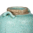 thumbnail image 6 of CC Home Furnishings Large Patina Finish Terracotta Vase with Handle - 14" - Blue, 6 of 8