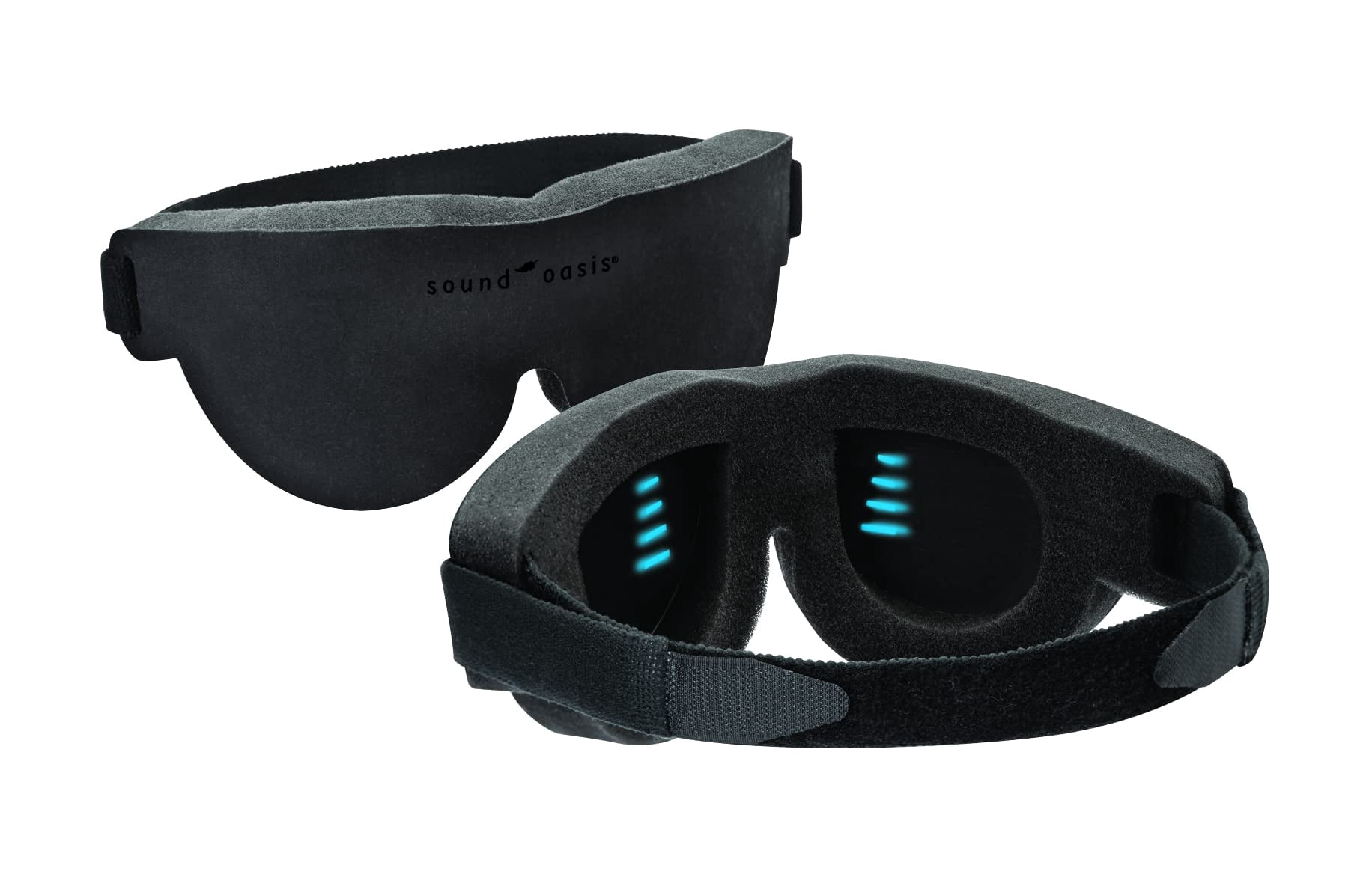 Sound Oasis - GTS-1000 Glo to Sleep Eye Mask, Night-time Adult Sleep Aid for Men and Women, Tranquil Deep REM Sleep, Relaxation Zen Therapy, Contoured Hypoallergenic Material