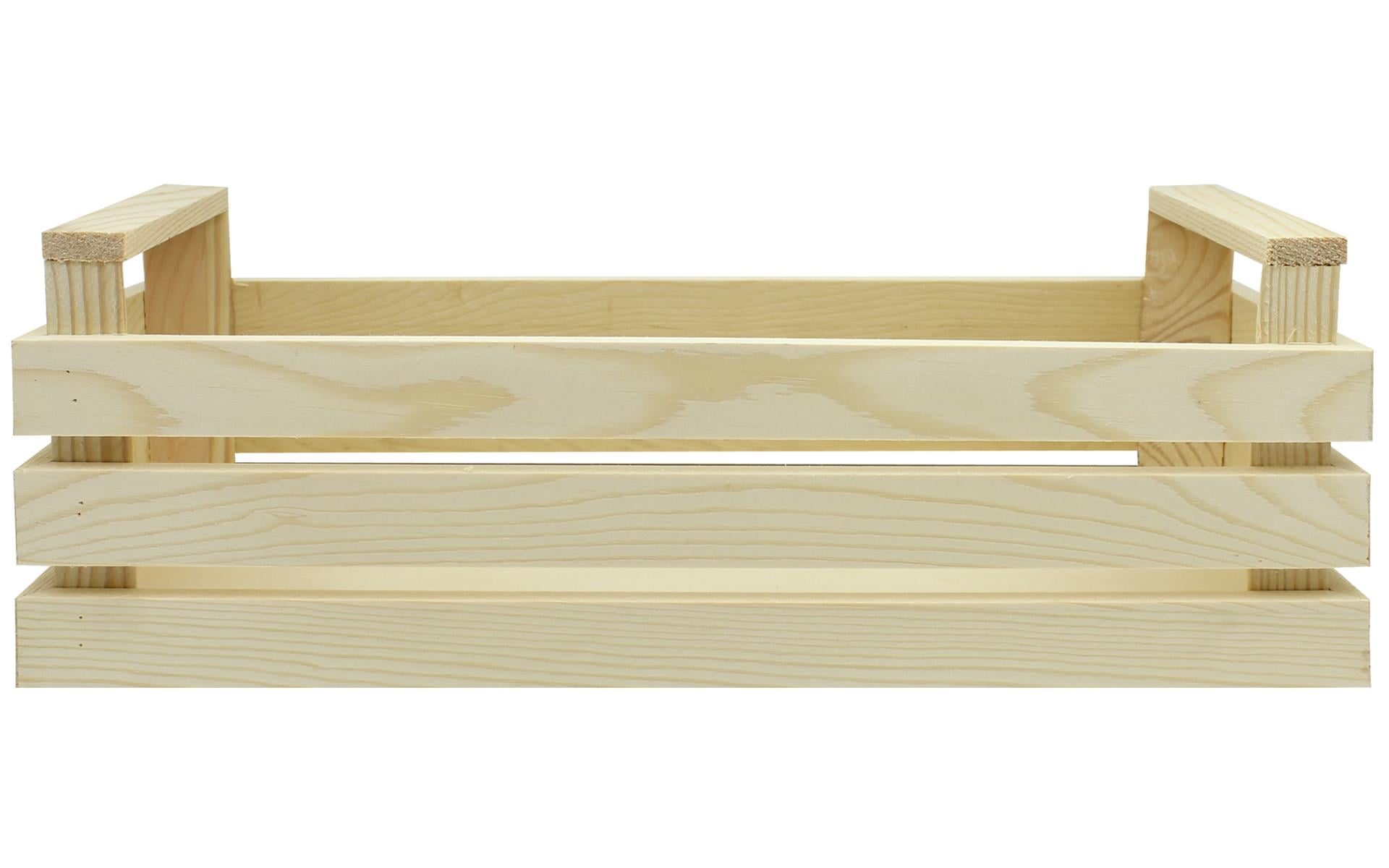 Sierra Pacific Crafts Wood Crate Unfinished 13.5"x 4.75"x 4.5" Natural