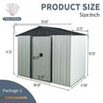 thumbnail image 5 of LiviNest 8x4 Metal Storage Shed: 6-Year Weatherproof Shield for Backyard Tools - All-in-1 Kit with Sliding Door & Foundation - Secure Storage for Lawn Mower & Garden Equipment, 5 of 6