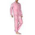 thumbnail image 3 of Kll Breast Cancer Awareness Sleepwear Mens Flannel Pajamas,Long Cotton Pj Set, 3 of 9