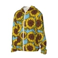 thumbnail image 2 of Fotbe Sunflowers Men's Women's UPF 50+ Sun Protection Jacket Hooded Cooling Shirt with Pockets Hiking Outdoor Performance-X-Large, 2 of 9