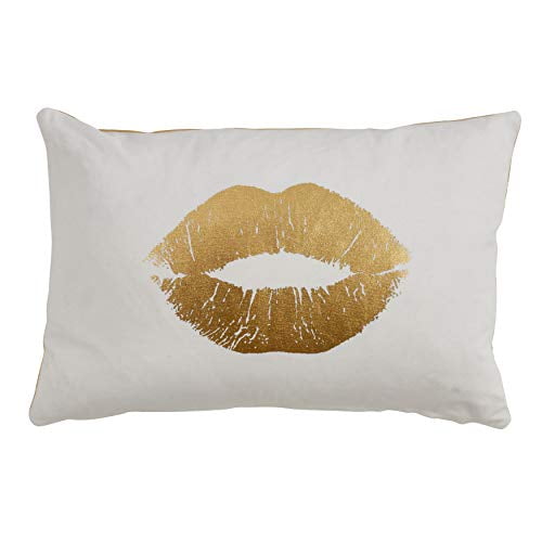 SARO LIFESTYLE Olivia Collection Cotton Kiss Print Down Filled Throw Pillow Multi