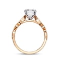 thumbnail image 4 of IGI Certified Lab Grown Diamond Engagement Ring | Center 9x7mm Radiant Cut Beaded Solitaire Stackable Promise Rings For Women In 18K Solid Rose Gold | F-G, VS-SI Quality (3.20 Ctw) Ring Size-5, 4 of 7