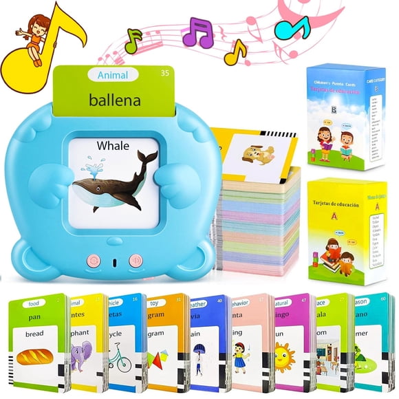 Talking Flash Cards AHJ en español e inglés para niños de 1 a 6 años