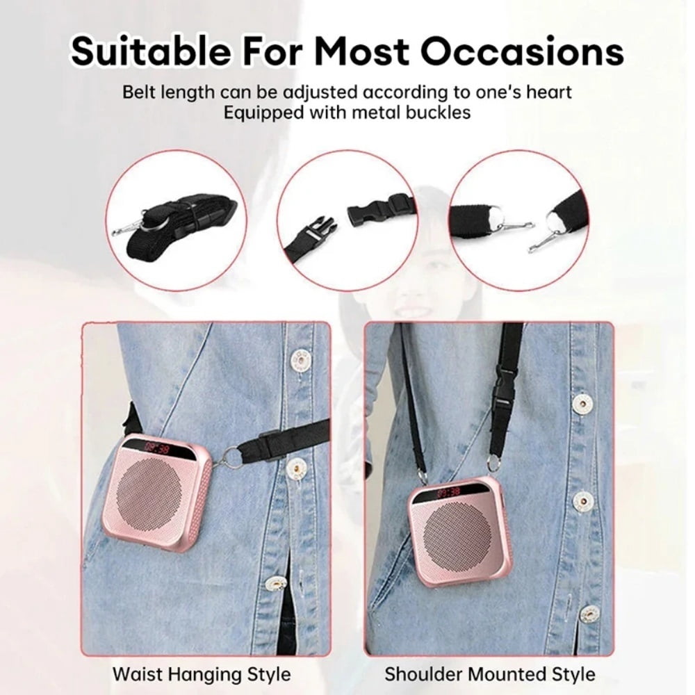 Headworn Microphone Loudspeaker Voice Amplifier Recorder Mic Speaker Mini Wired Black ,True Acoustic Power Amplifier