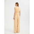 thumbnail image 4 of Crew Neck Wide Leg Jumpsuit with a Belt Detail, 4 of 4