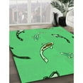 thumbnail image 2 of Ahgly Company Indoor Rectangle Patterned Neon Green Area Rugs, 5' x 7', 2 of 6