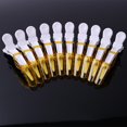 thumbnail image 2 of Juego de 10 pinzas para el pelo de salón de plástico, pinzas para el pelo de cocodrilo para peluquería (amarillo), 2 of 8