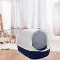 thumbnail image 1 of Enclosed Cat Detachable for Litter Pan Cat Litter Tray Blue, 1 of 8