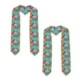 thumbnail image 2 of Zufioo Tropical Jungle Flamingo Print Graduation Shawl Ribbon, Graduation Ribbon for Male and Female Graduates-Sharp Corner, 2 of 7